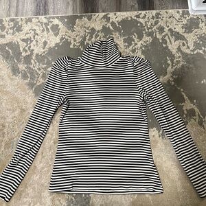 Veronica Beard Black and White Striped Knit Top